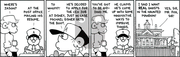 FoxTrot on Monday March 22, 2004 Comic Strip