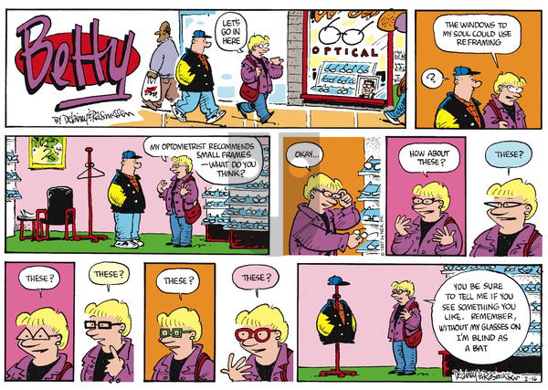 Betty on Sunday February 16, 1997 Comic Strip