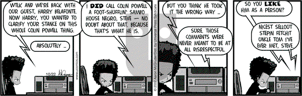 The Boondocks on Tuesday October 22, 2002 Comic Strip