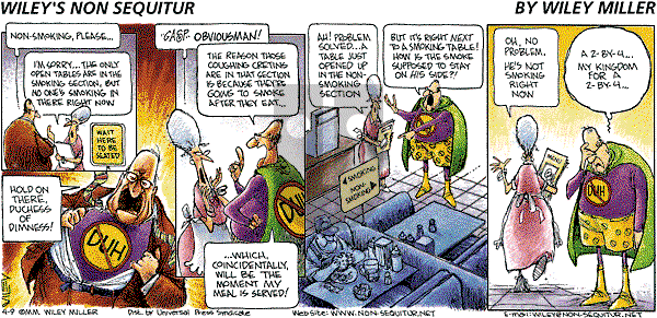 Non Sequitur on Sunday April 9, 2000 Comic Strip