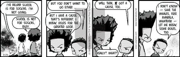 The Boondocks on Wednesday March 28, 2007 Comic Strip