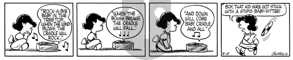 Peanuts on Friday August 13, 1954 Comic Strip