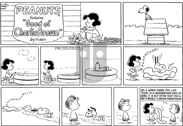 Peanuts - Sunday July 27, 1969 Comic Strip
