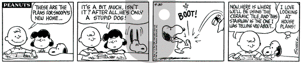 Peanuts on Friday September 30, 1966 Comic Strip