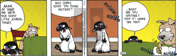 Get Fuzzy on Wednesday December 12, 2007 Comic Strip