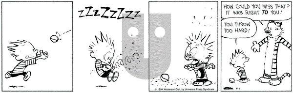 Calvin and Hobbes on Friday April 1, 1994 Comic Strip