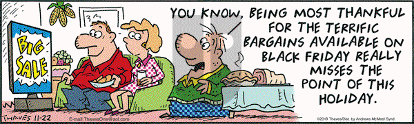 Frank and Ernest on Thursday November 22, 2018 Comic Strip
