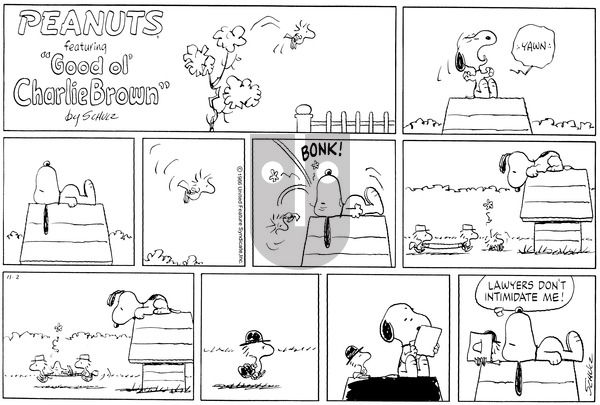Peanuts on Sunday November 2, 1986 Comic Strip