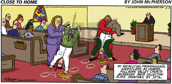Close to Home on Sunday February 11, 2001 Comic Strip