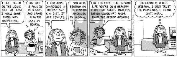 Cathy Classics on Wednesday January 13, 1993 Comic Strip