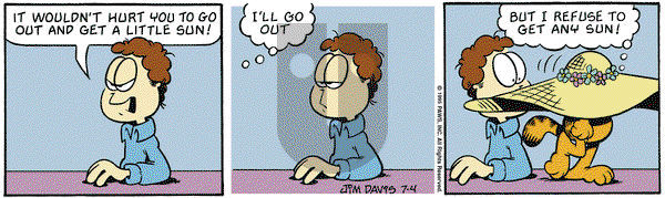 Garfield - Tuesday July 4, 1995 Comic Strip