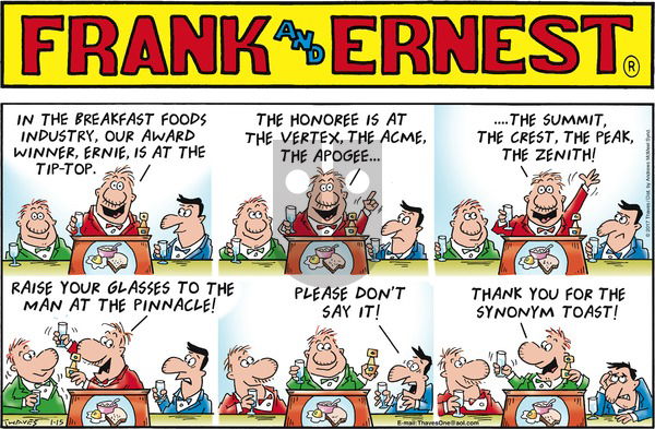 Frank and Ernest on Sunday January 15, 2017 Comic Strip