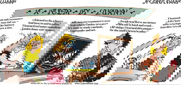 Luann - Sunday August 31, 2003 Comic Strip