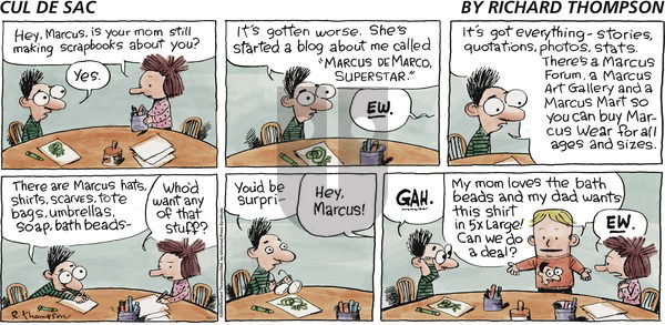 Cul de Sac on Sunday October 11, 2009 Comic Strip