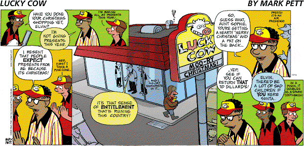 Lucky Cow on Sunday December 14, 2003 Comic Strip