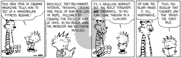 Calvin and Hobbes on Monday April 24, 1995 Comic Strip