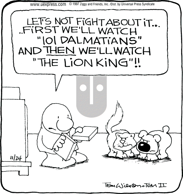 Ziggy - Monday November 24, 1997 Comic Strip