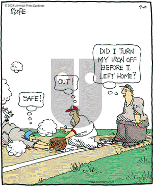 In the Bleachers on Wednesday September 10, 2003 Comic Strip