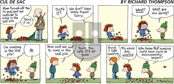 Cul de Sac on Sunday November 13, 2016 Comic Strip