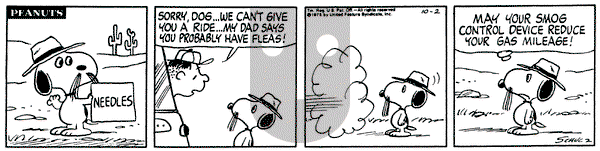 Peanuts on Thursday October 2, 1975 Comic Strip