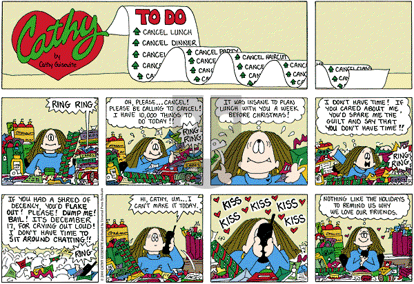 Cathy Classics - Sunday December 18, 2011 Comic Strip