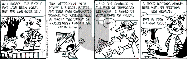 Calvin and Hobbes - Friday August 20, 1993 Comic Strip