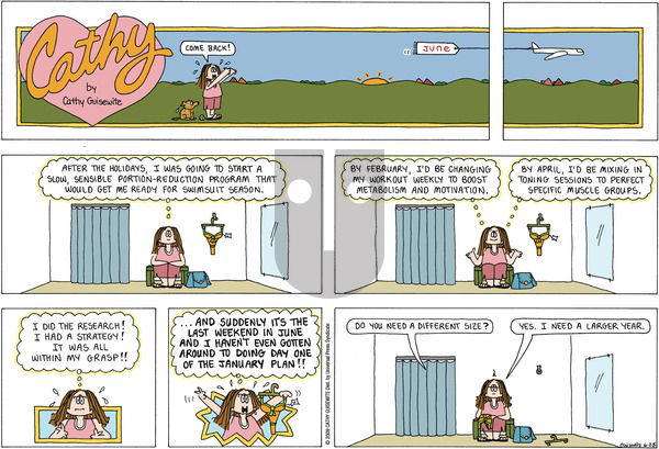 Cathy Classics on Sunday June 28, 2009 Comic Strip