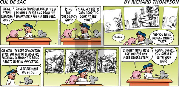Cul de Sac on Sunday April 2, 2017 Comic Strip
