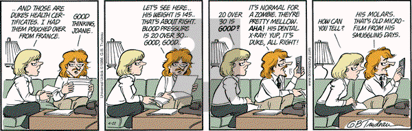 Doonesbury on Friday April 22, 2016 Comic Strip