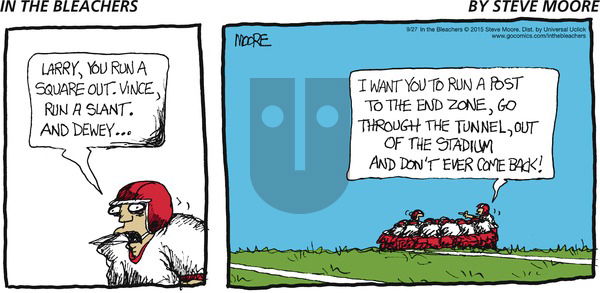 In the Bleachers on Sunday September 27, 2015 Comic Strip