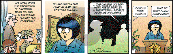 Doonesbury on Friday July 6, 2012 Comic Strip