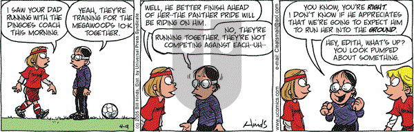 Cleats on Saturday April 9, 2005 Comic Strip