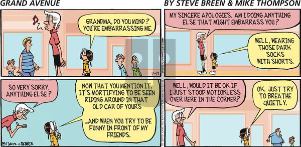 Grand Avenue on Sunday July 21, 2013 Comic Strip