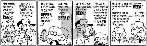 FoxTrot on Monday March 1, 1999 Comic Strip