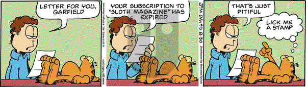 Garfield on Monday August 30, 2010 Comic Strip