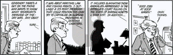 Doonesbury on Thursday September 22, 1988 Comic Strip