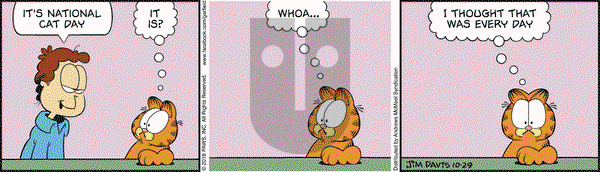 Garfield on Monday October 29, 2018 Comic Strip