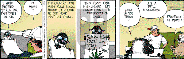 Get Fuzzy on Tuesday January 23, 2007 Comic Strip