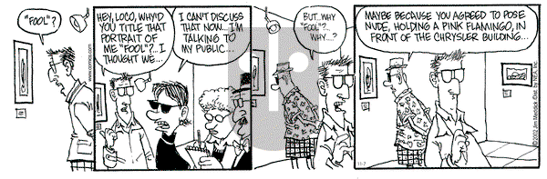 Monty on Thursday November 7, 2002 Comic Strip