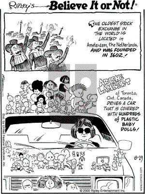 Ripley's Believe It or Not on Saturday August 19, 2000 Comic Strip