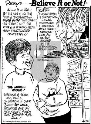 Ripley's Believe It or Not on Friday April 30, 1999 Comic Strip