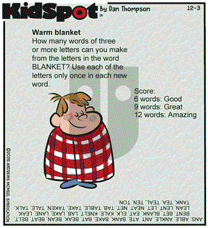 KidSpot on Wednesday December 3, 2025 Comic Strip