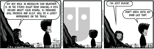 The Boondocks on Thursday October 24, 2002 Comic Strip