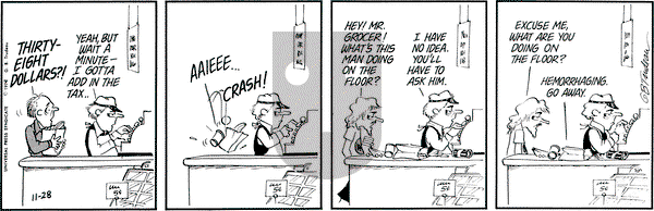 Doonesbury on Thursday November 28, 1974 Comic Strip