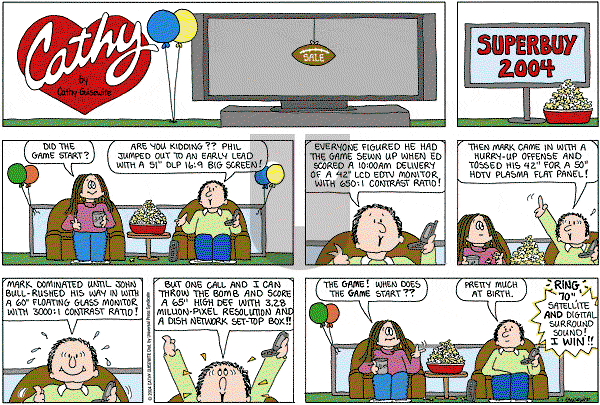 Cathy Classics - Sunday February 1, 2004 Comic Strip