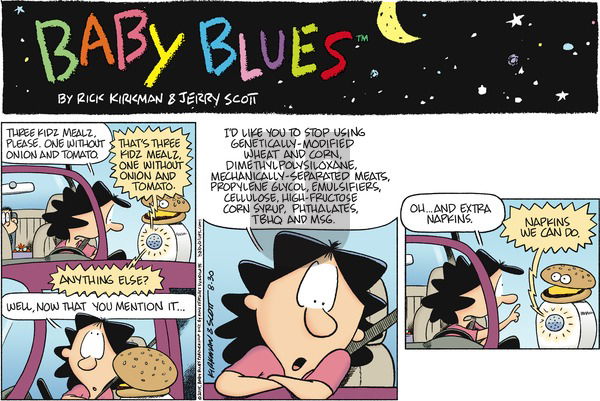 Baby Blues on Sunday August 30, 2015 Comic Strip