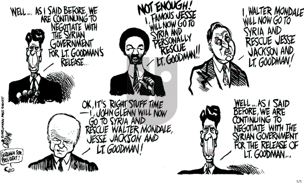 Pat Oliphant - Sunday January 1, 1984 Comic Strip