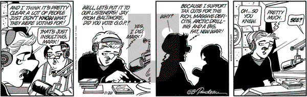 Doonesbury on Thursday November 21, 2002 Comic Strip