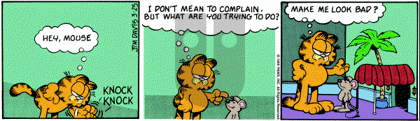 Garfield on Saturday March 25, 1989 Comic Strip