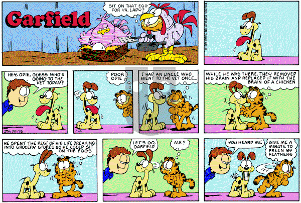 Garfield on Sunday July 16, 1989 Comic Strip